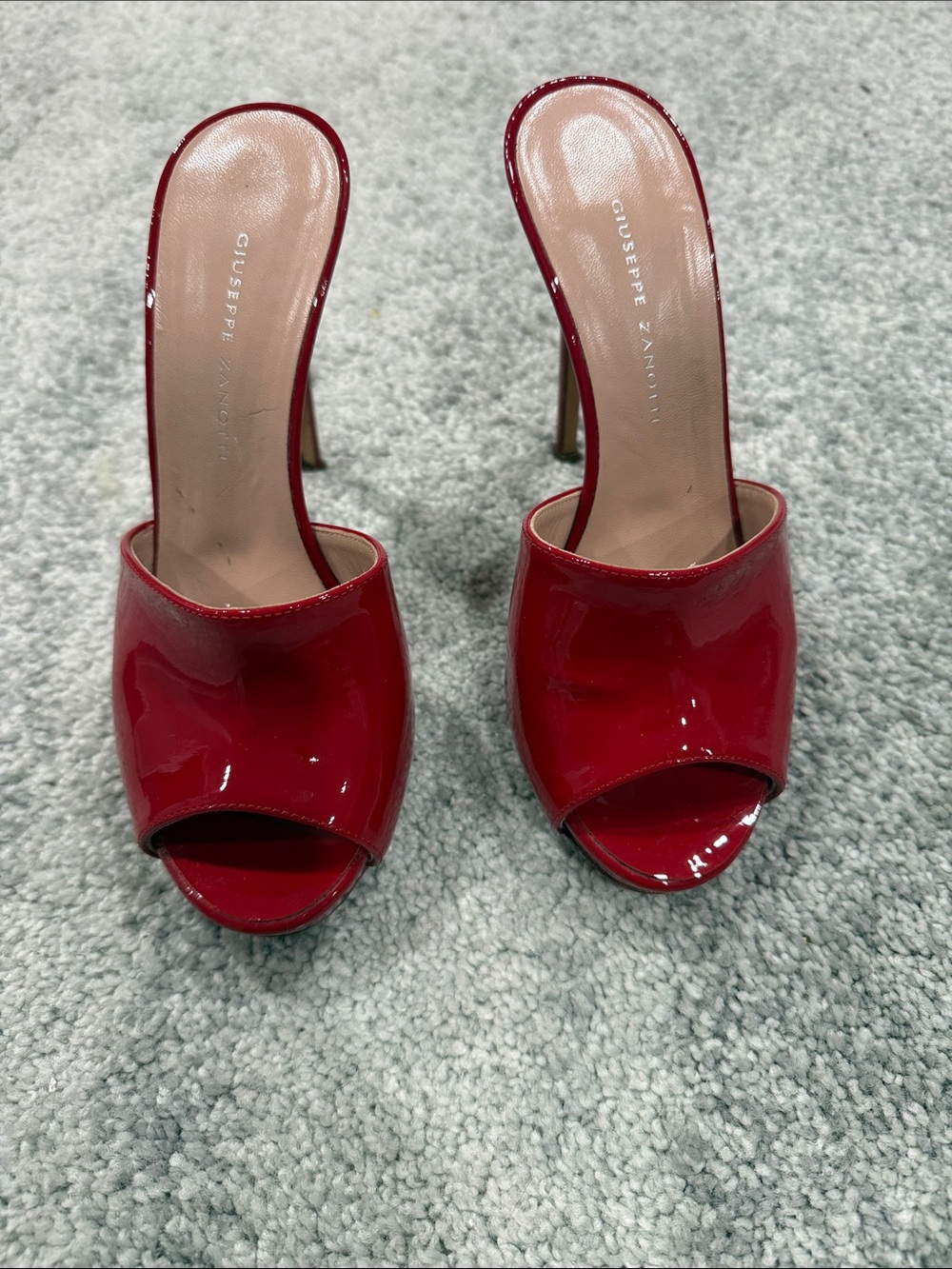 Giuseppe Zanotti Red Patent Nettie heels